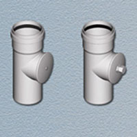 Raccordo con Ispezione in PPS Bianco